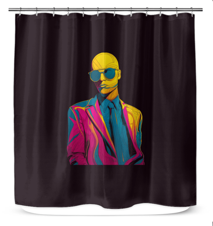 Abstract Elegance Bath Curtain - Beyond T-shirts