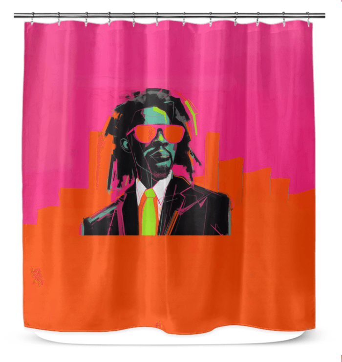 Abstract Runway Bath Curtain - Beyond T-shirts