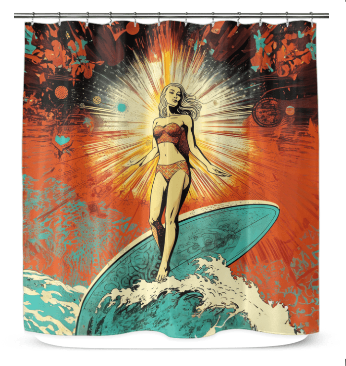 Seaside Vibes Bath Curtain - Beyond T-shirts