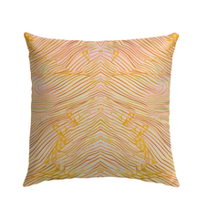 Vibrant outdoor pillow with wildflower whimsy pattern for garden decor.