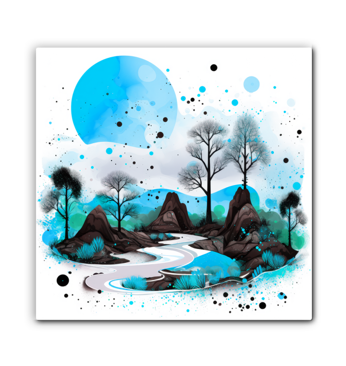 Peaceful Prairie Field Landscape Canvas