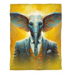 Elephant's Serene Oasis Duvet Cover