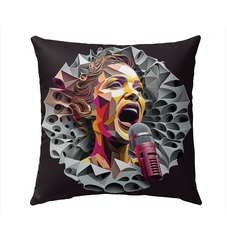 Songbird Serenade Musical Outdoor Pillow