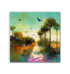 Coastal Escape Landscape Canvas Painting