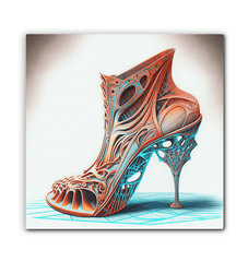 Walking on Air: Futuristic Shoe Canvas Print - Beyond T-shirts