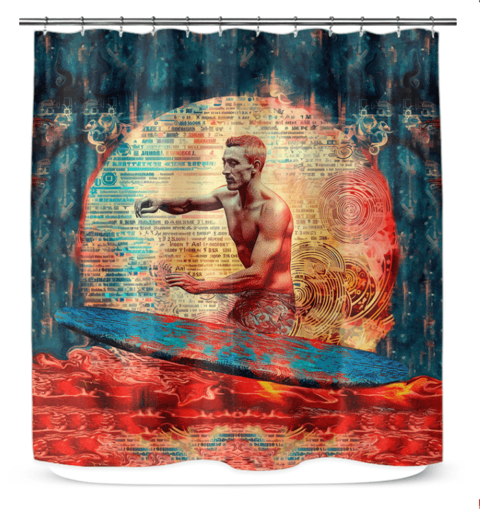 Surfing Essence Shower Curtain - Beyond T-shirts