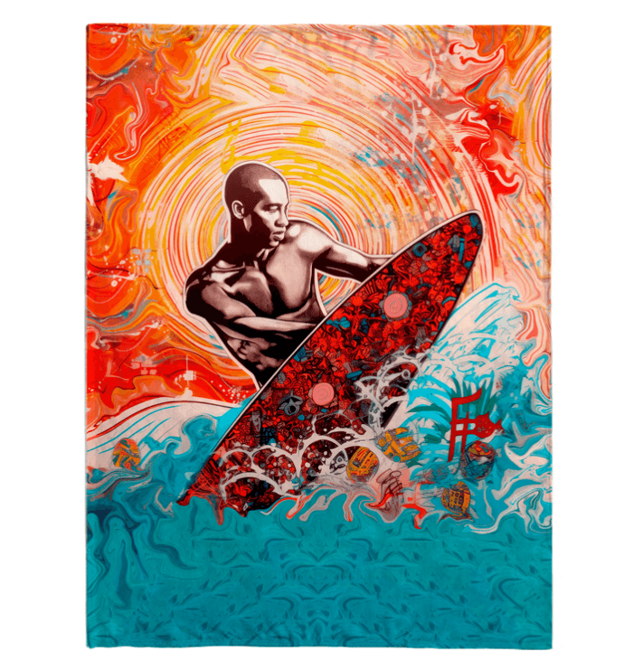 Surfing Spirit Sherpa Blanket - Beyond T-shirts