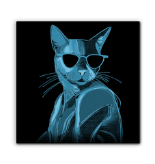 Mystical Cat Encounter Canvas Art - Beyond T-shirts