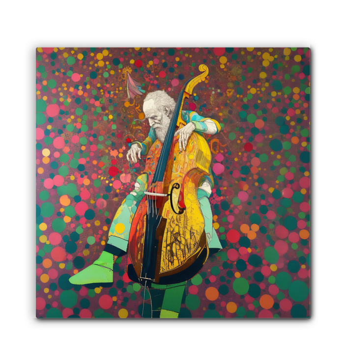 Wall art of cosmic scene, Cosmos Celebration canvas.