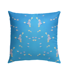 Elegant outdoor pillow featuring twilight butterfly dance pattern.
