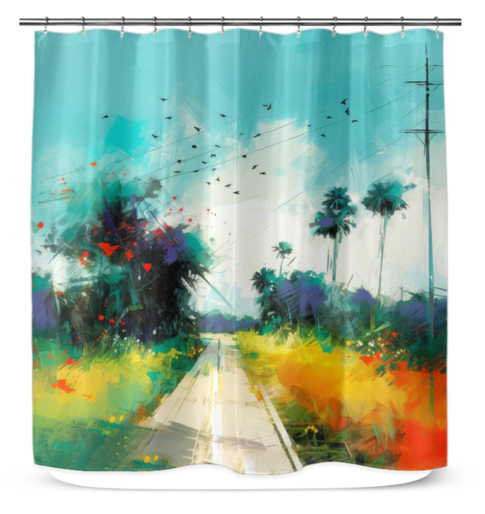 Waterfall Wonder Landscape Shower Curtain