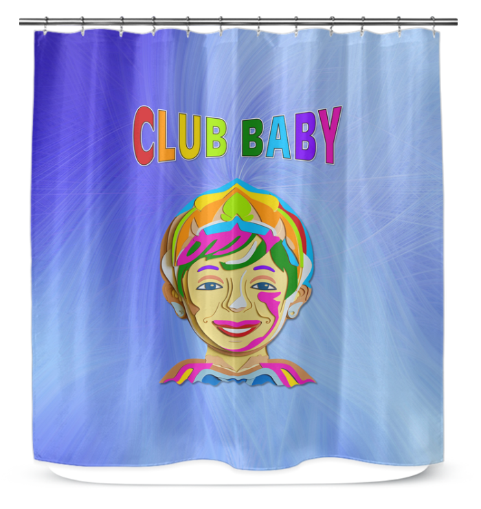 Rainbow Bridge Fantasy Shower Curtain featuring vibrant colors and whimsical design.