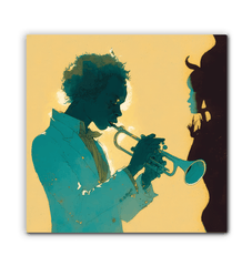 Harmonious Duets - Abstract Music Canvas Art - Beyond T-shirts