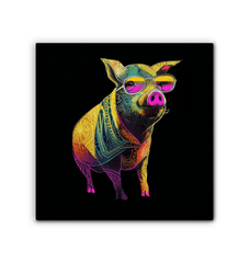 Playful Piglet Canvas Art - Beyond T-shirts