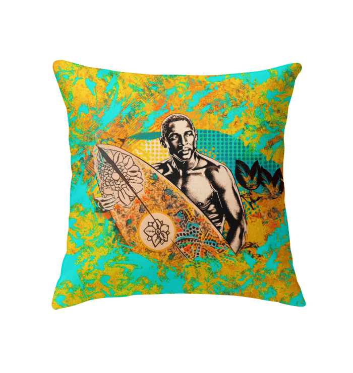 Sunset Surfer's Dream Indoor Pillow Dive Into Coastal Comfort - Beyond T-shirts