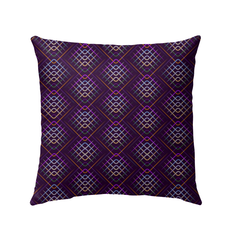 Colorful Geometric Burst pattern on an outdoor pillow