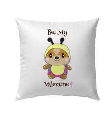 Bee My Valentine Outdoor Pillow