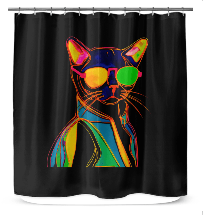 Cat's Playful Paradise Shower Curtain - Beyond T-shirts