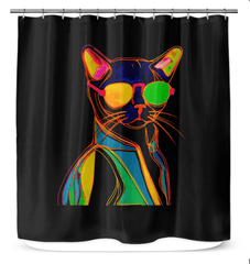 Cat's Playful Paradise Shower Curtain - Beyond T-shirts