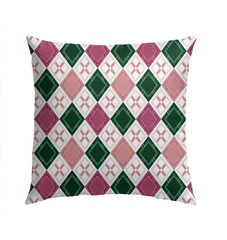 Elegant Diamond Symphony Outdoor Pillow