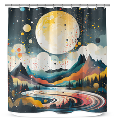 Peaceful Pastel Prairies Field Shower Curtain