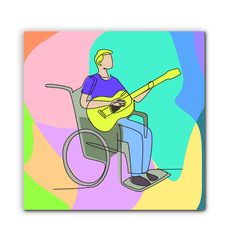 A Man Playing Guitar1.1 Wrapped Canvas - Beyond T-shirts