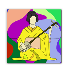 Geisha1 Wrapped Canvas - Beyond T-shirts