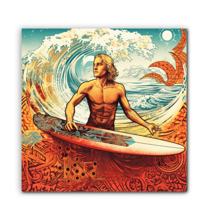 Surfing Symphony Canvas Art - Beyond T-shirts