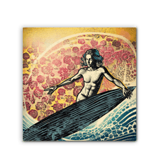 Surfing Reverie Canvas Art - Beyond T-shirts