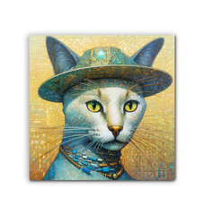 Colorful Kitty Kingdom artwork on canvas.