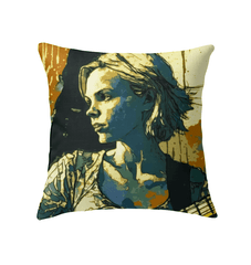 SurArt 85 Indoor Pillow placed on a plush sofa, bringing a burst of color and creativity to the living space.