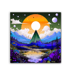 Enchanting Estuary Elegance River Landscape Canvas