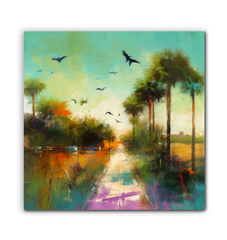 Coastal Escape Landscape Canvas Painting