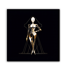 Couture Fashion Illustration Canvas - Beyond T-shirts
