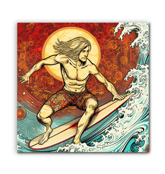 Surfing Vibe Wrapped Canvas - Beyond T-shirts