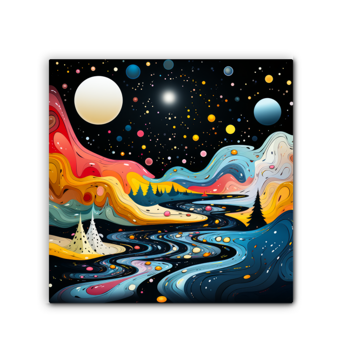 Luminous Lilies Pond Landscape Canvas