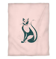 Elegant Feline Fantasy Duvet Cover