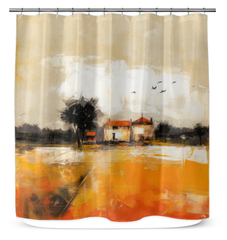 Tranquil Lakeside Landscape Shower Curtain