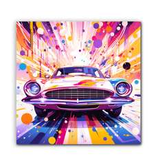 City Taxi Hustle Wrapped Canvas