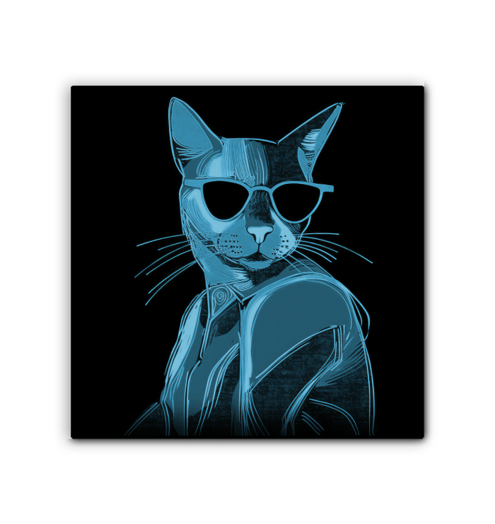 Mystical Cat Encounter Canvas Art - Beyond T-shirts