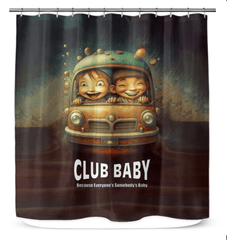 Water-resistant CB3-112 shower curtain featuring a detailed pattern and quality material.