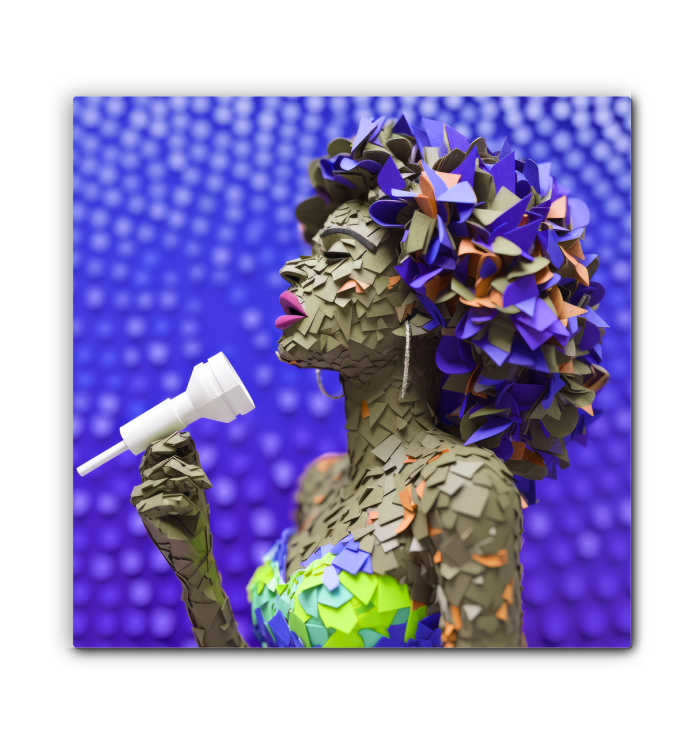 Elegant Desert Mirage Paper Art Canvas in gallery-style wrapping
