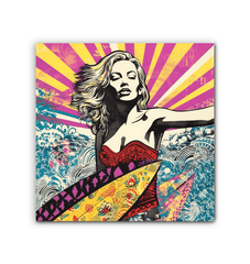 Coastal Serenity Surfing Canvas - Beyond T-shirts