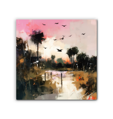 Tropical Paradise Landscape Wrapped Canvas