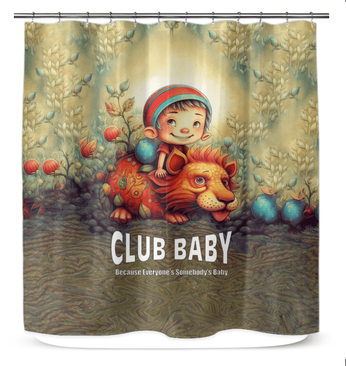 Modern CB6-17 shower curtain displaying elegant design in a bathroom setting
