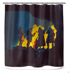 NS-847 shower curtain with detailed pattern and quality finish.
