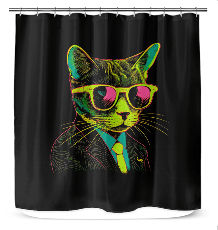 Paws and Whiskers Shower Curtain - Beyond T-shirts