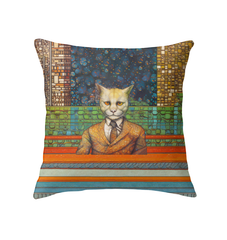 Cat Lovers' Delight Indoor Pillow adding charm to home decor