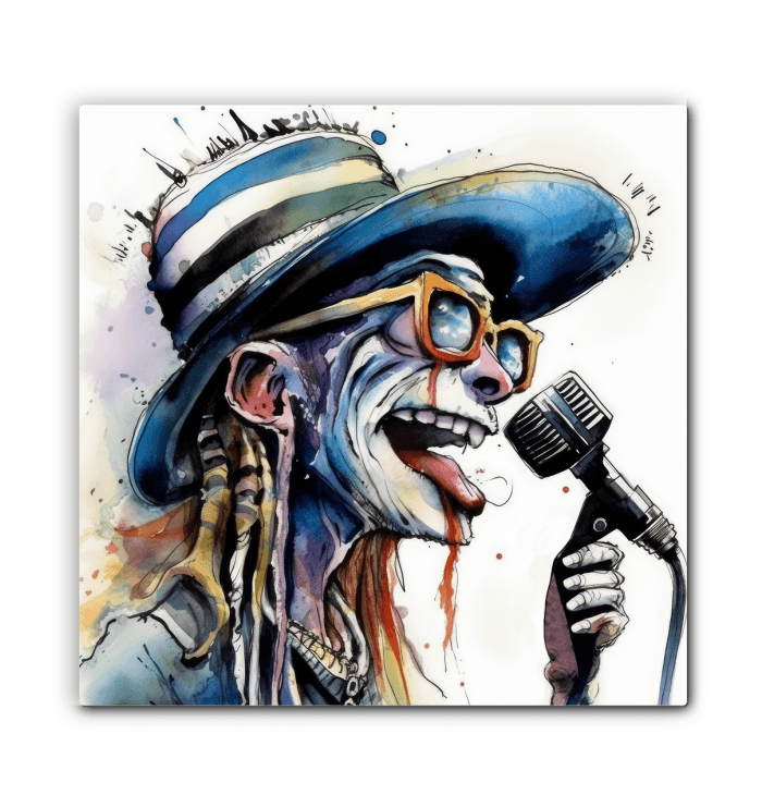 Humor Harmonicas Caricature Canvas Art - Beyond T-shirts