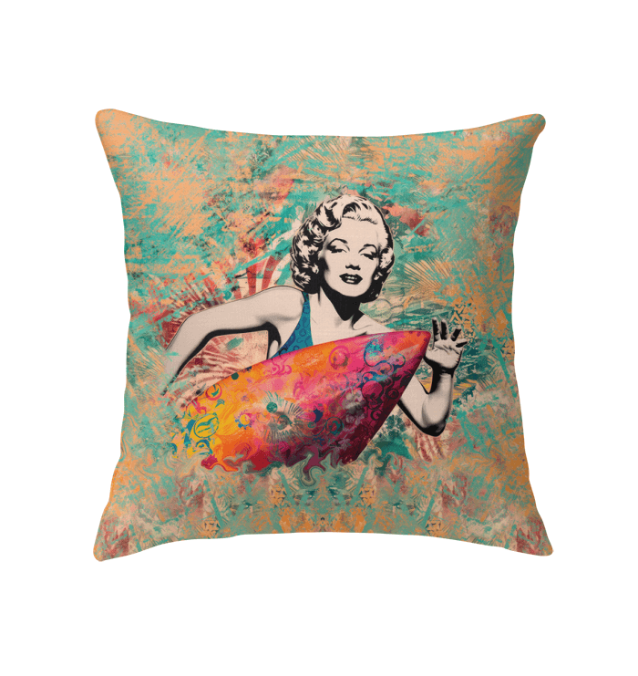 Tropical Breeze Indoor Pillow Capture The Surfing Spirit - Beyond T-shirts